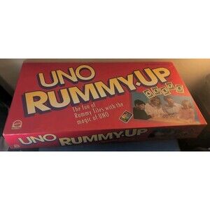Uno Rummy-Up 1993 Vintage Board Game ~ 100% Complete In Box-  Rare Tile Game-